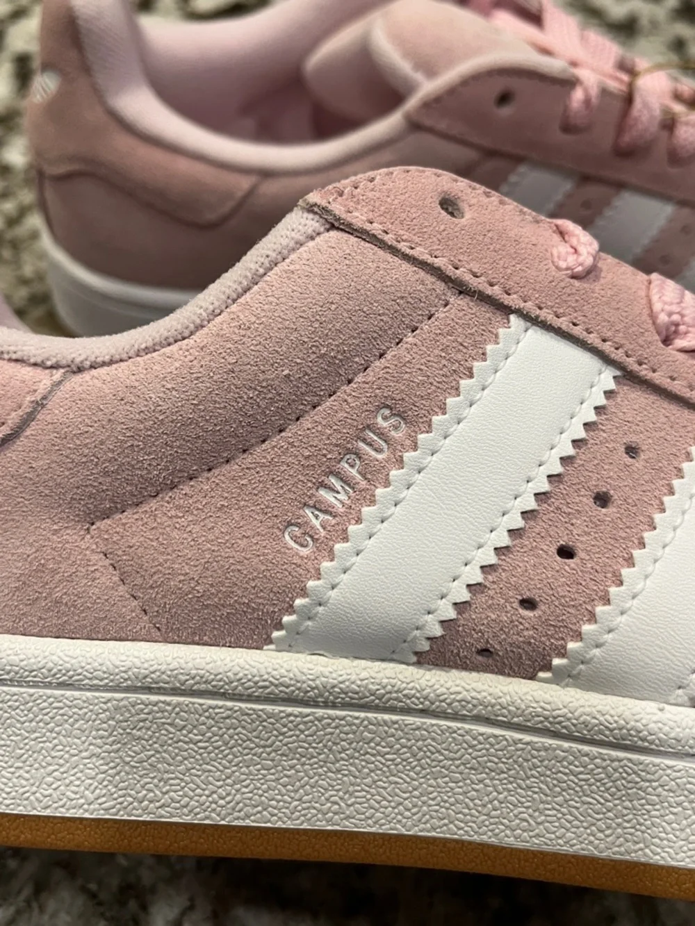 7Y / 8W adidas Campus 00s Pink White Stripes - Picture 8 of 9